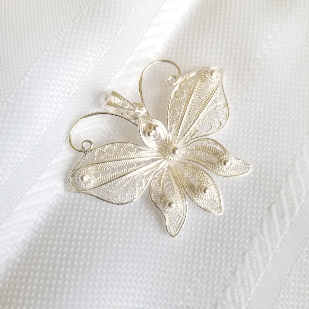 New Artisan Crafted Butterfly; Sterling Silver